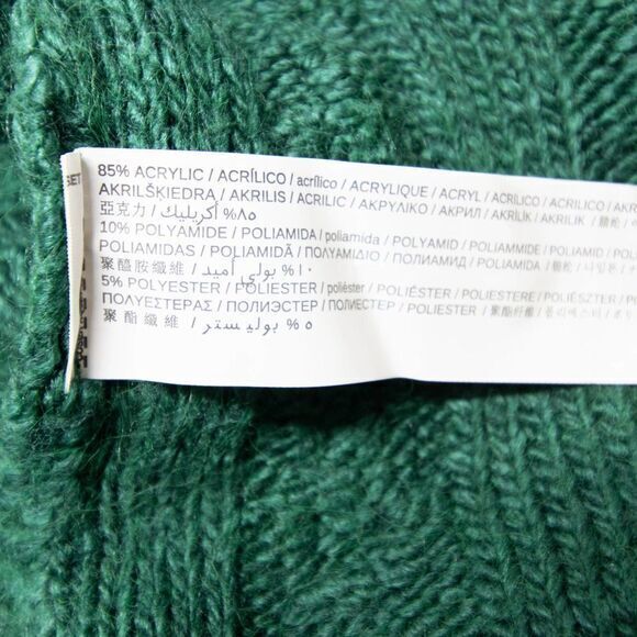 NEW‎ Mango Cable-knit warm sweater, Green, Size M - Picture 11 of 12